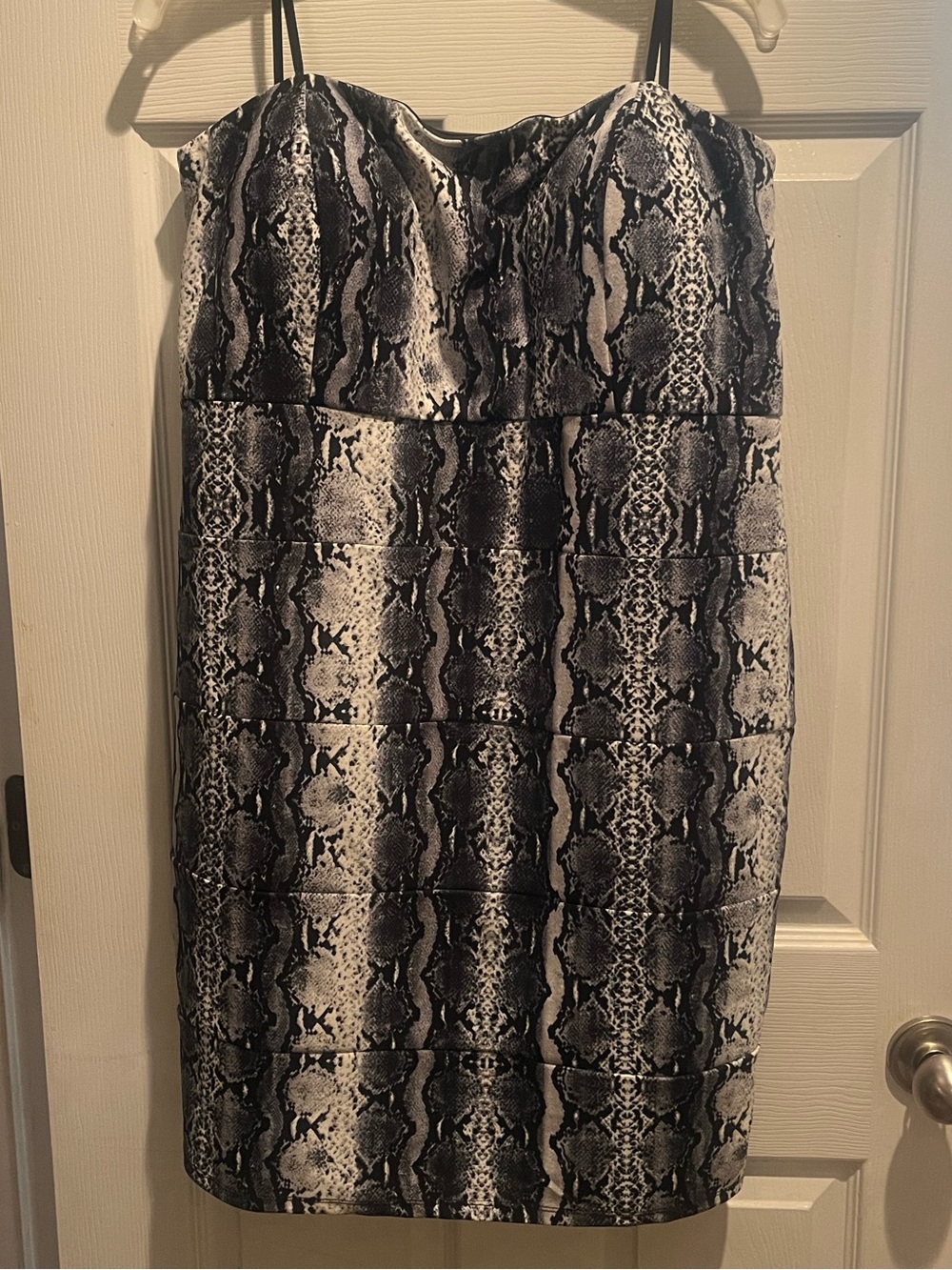 Jump Black & White Snake-Print Mini Dress